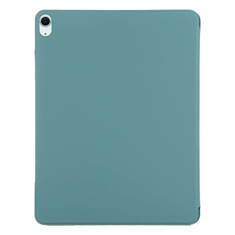 For iPad Air 13 2024 Double-sided Clip Fixed Buckle Magnetic PU Leather Smart Tablet Case(Green) - iPad Air 13 2024 Cases by PMC TechLife | Online Shopping South Africa | PMC TechLife | Buy Now Pay Later Mobicred
