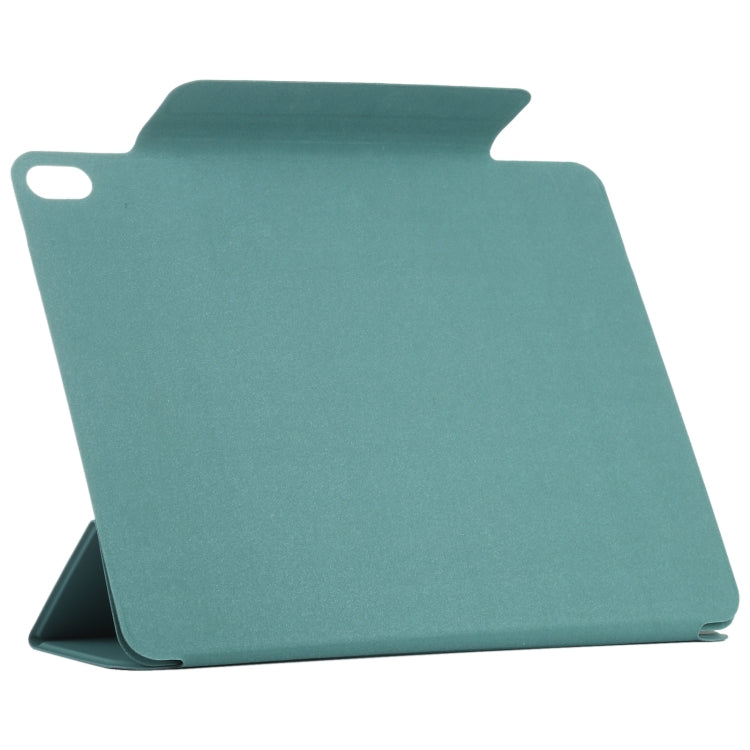 For iPad Air 13 2024 Double-sided Clip Fixed Buckle Magnetic PU Leather Smart Tablet Case(Green) - iPad Air 13 2024 Cases by PMC TechLife | Online Shopping South Africa | PMC TechLife | Buy Now Pay Later Mobicred