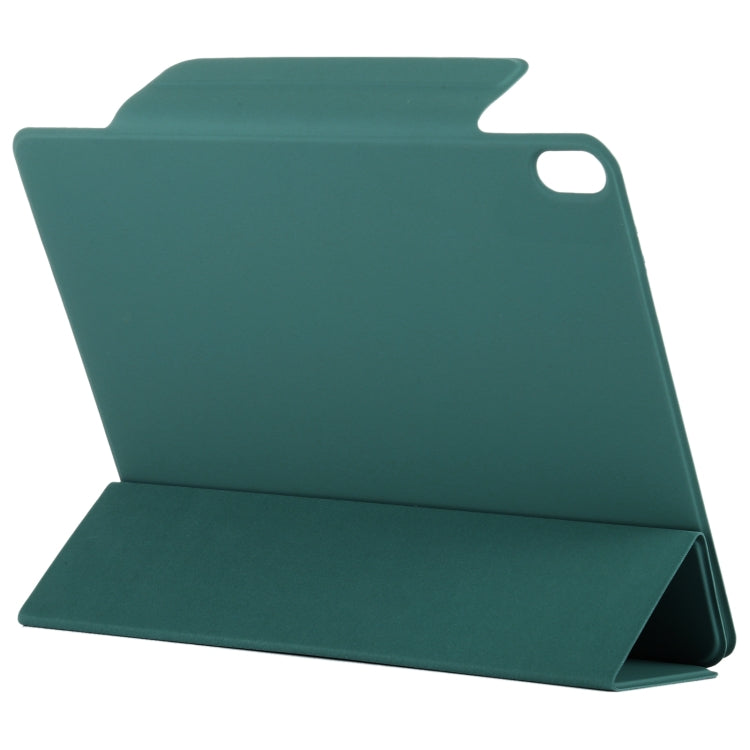 For iPad Air 13 2024 Double-sided Clip Fixed Buckle Magnetic PU Leather Smart Tablet Case(Dark Green) - iPad Air 13 2024 Cases by PMC TechLife | Online Shopping South Africa | PMC TechLife | Buy Now Pay Later Mobicred