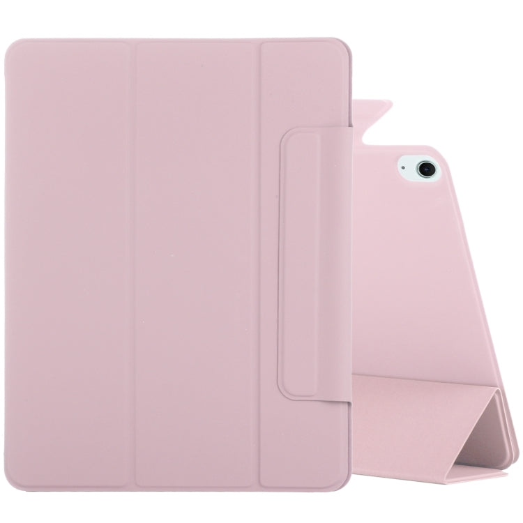 For iPad Air 13 2025 / 2024 Double-sided Clip Fixed Buckle Magnetic PU Leather Smart Tablet Case(Rose Gold) - iPad Air 13 2025 / 2024 Cases by PMC TechLife | Online Shopping South Africa | PMC TechLife | Buy Now Pay Later Mobicred