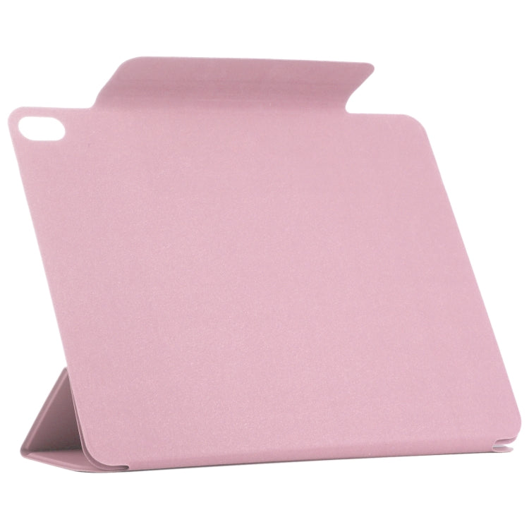 For iPad Air 13 2025 / 2024 Double-sided Clip Fixed Buckle Magnetic PU Leather Smart Tablet Case(Light Pink) - iPad Air 13 2025 / 2024 Cases by PMC TechLife | Online Shopping South Africa | PMC TechLife | Buy Now Pay Later Mobicred