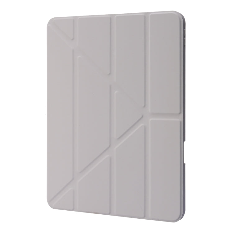 For iPad Pro 13 2024 Deformation Transparent Acrylic Leather Tablet Case(Grey) - iPad Pro 13 2024 Cases by PMC TechLife | Online Shopping South Africa | PMC TechLife | Buy Now Pay Later Mobicred