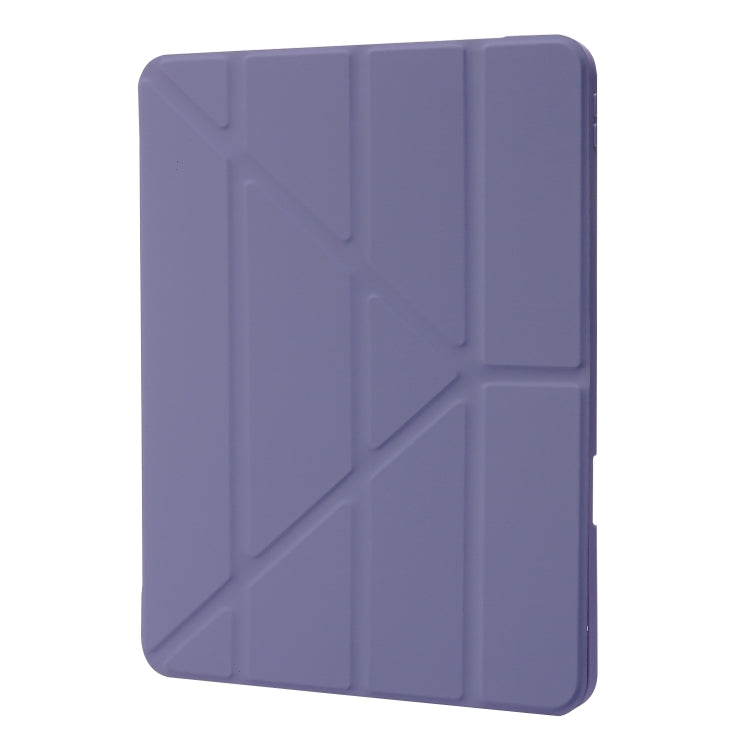 For iPad Pro 13 2024 Deformation Transparent Acrylic Leather Tablet Case(Lavender Grey) - iPad Pro 13 2024 Cases by PMC TechLife | Online Shopping South Africa | PMC TechLife | Buy Now Pay Later Mobicred