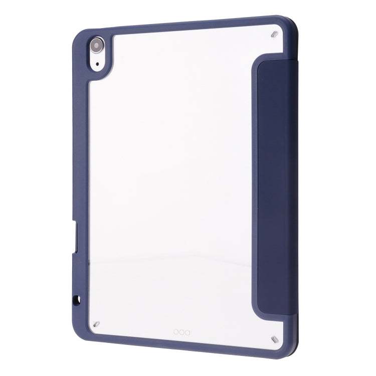 For iPad Air 11 2025 / 2024 Deformation Transparent Acrylic Leather Tablet Case(Dark Blue) - iPad Air 11 2025 / 2024 Cases by PMC TechLife | Online Shopping South Africa | PMC TechLife | Buy Now Pay Later Mobicred
