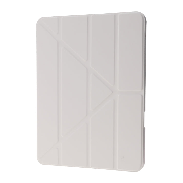 For iPad Air 11 2025 / 2024 Deformation Transparent Acrylic Leather Tablet Case(Grey) - iPad Air 11 2025 / 2024 Cases by PMC TechLife | Online Shopping South Africa | PMC TechLife | Buy Now Pay Later Mobicred