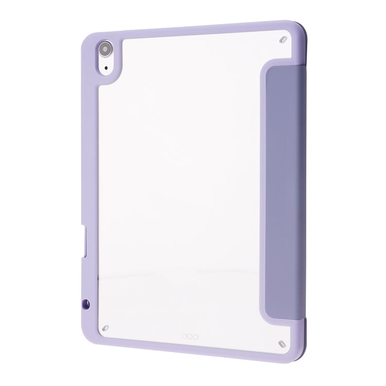 For iPad Air 11 2025 / 2024 Deformation Transparent Acrylic Leather Tablet Case(Lavender Grey) - free shipping - PMC TechLife - Order now!