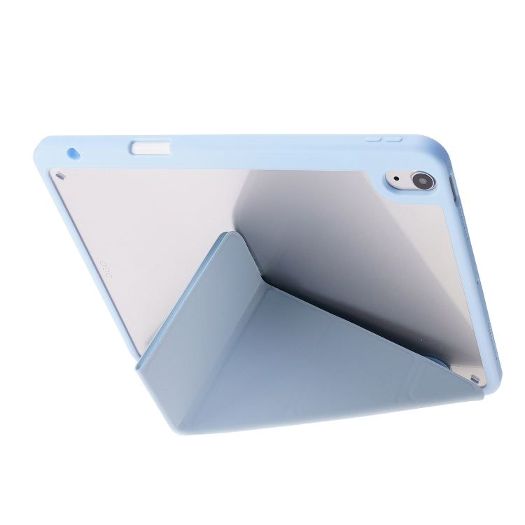 For iPad Air 11 2025 / 2024 Deformation Transparent Acrylic Leather Tablet Case(Light Blue) - iPad Air 11 2025 / 2024 Cases by PMC TechLife | Online Shopping South Africa | PMC TechLife | Buy Now Pay Later Mobicred