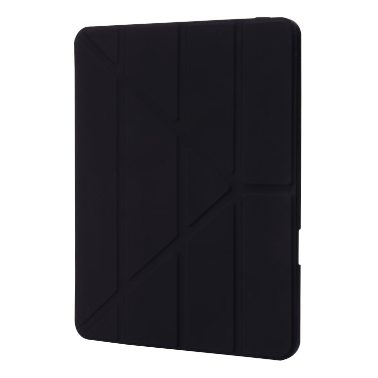 For iPad Pro 11 2024 Deformation Transparent Acrylic Leather Tablet Case(Black) - iPad Pro 11 2024 Cases by PMC TechLife | Online Shopping South Africa | PMC TechLife | Buy Now Pay Later Mobicred