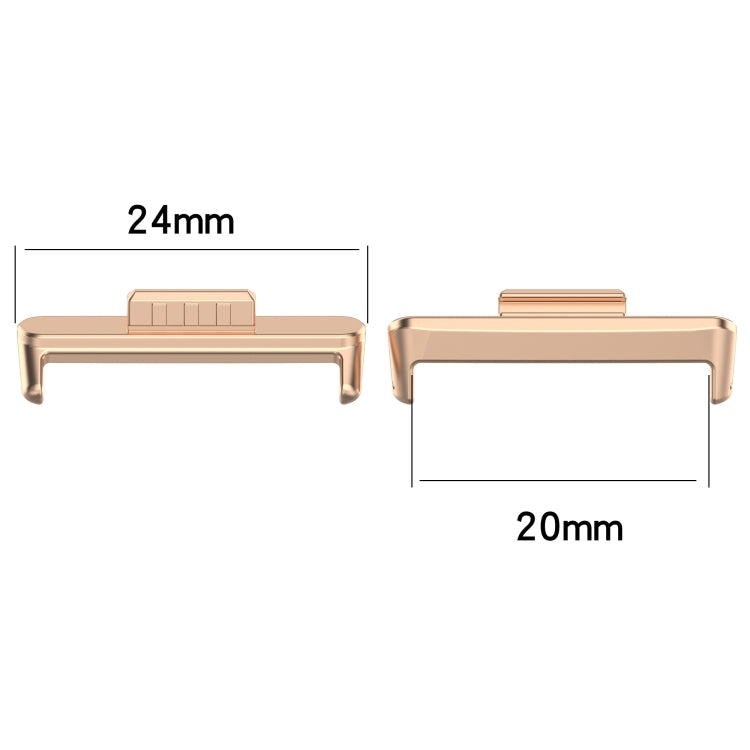 For Huawei Watch Fit3 20mm 1 Pair Stainless Steel Metal Watch Band Connector(Gold) - free shipping - PMc TechLife - Order now!