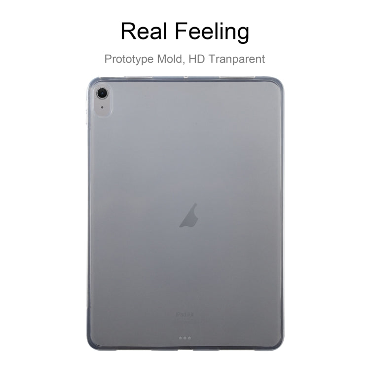 For iPad Air 11 2025 / 2024 / 5 / 4 0.75mm Shockproof Outside Glossy Inside Frosted TPU Tablet Case(Transparent) - iPad Air 11 2025 / 2024 Cases by PMC TechLife | Online Shopping South Africa | PMC TechLife | Buy Now Pay Later Mobicred