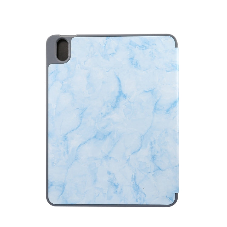 For iPad Air 11 2024 Three-fold Marble Texture Protective Tablet Case with Pen Slot(Blue) - iPad Air 11 2024 Cases by PMC TechLife | Online Shopping South Africa | PMC TechLife | Buy Now Pay Later Mobicred