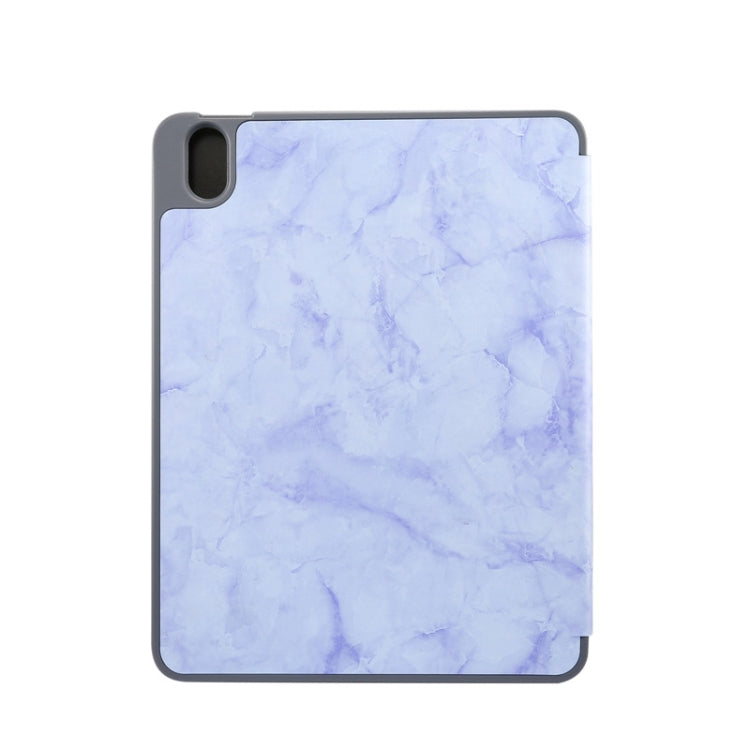 For iPad Air 11 2024 Three-fold Marble Texture Protective Tablet Case with Pen Slot(Purple) - iPad Air 11 2024 Cases by PMC TechLife | Online Shopping South Africa | PMC TechLife | Buy Now Pay Later Mobicred