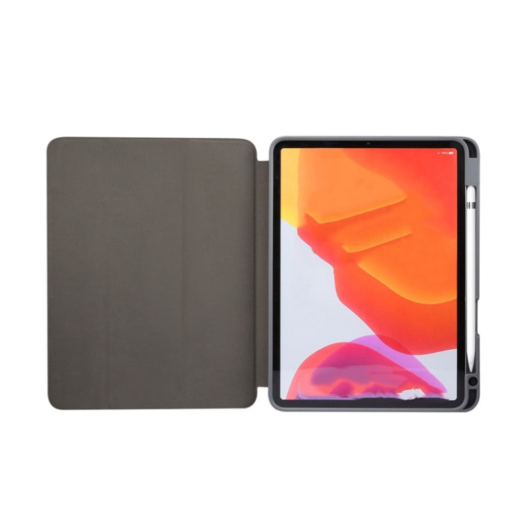 For iPad Air 11 2024 Three-fold Marble Texture Protective Tablet Case with Pen Slot(Purple) - iPad Air 11 2024 Cases by PMC TechLife | Online Shopping South Africa | PMC TechLife | Buy Now Pay Later Mobicred
