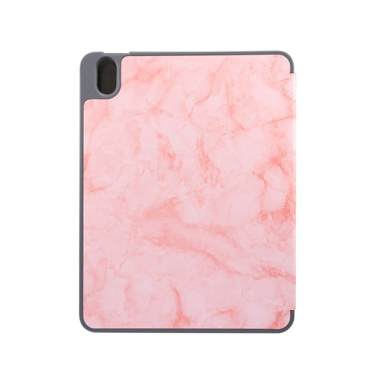 For iPad Air 11 2024 Three-fold Marble Texture Protective Tablet Case with Pen Slot(Pink) - iPad Air 11 2024 Cases by PMC TechLife | Online Shopping South Africa | PMC TechLife | Buy Now Pay Later Mobicred