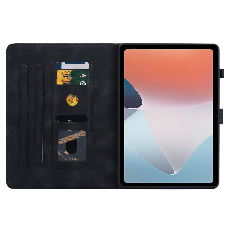 For OPPO Pad Air Lily Embossed Leather Tablet Case(Black) - free shipping - PMC TechLife - Order now!