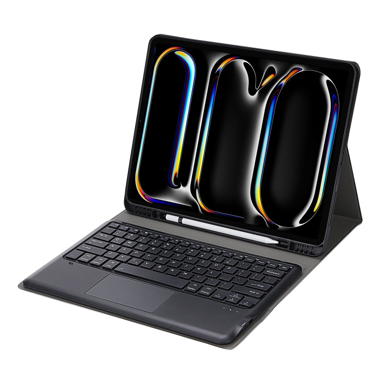 For iPad Pro 13 2024 A14B-A Detachable Ultra-Thin Bluetooth Touch Keyboard Leather Tablet Case with Pen Slot(Black) - For iPad Pro by PMC TechLife | Online Shopping South Africa | PMC TechLife | Buy Now Pay Later Mobicred