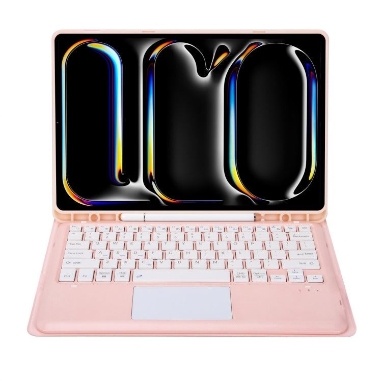 For iPad Pro 13 2024 A14B-A Detachable Ultra-Thin Bluetooth Touch Keyboard Leather Tablet Case with Pen Slot(Pink) - For iPad Pro by PMC TechLife | Online Shopping South Africa | PMC TechLife | Buy Now Pay Later Mobicred