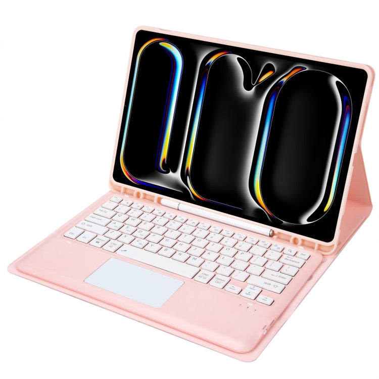 For iPad Pro 13 2024 A14B-A Detachable Ultra-Thin Bluetooth Touch Keyboard Leather Tablet Case with Pen Slot(Pink) - For iPad Pro by PMC TechLife | Online Shopping South Africa | PMC TechLife | Buy Now Pay Later Mobicred