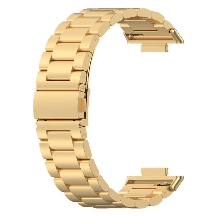 For Huawei Watch Fit 3 Three Bead Stainless Steel Metal Watch Band(Gold) - free shipping - PMc TechLife - Order now!