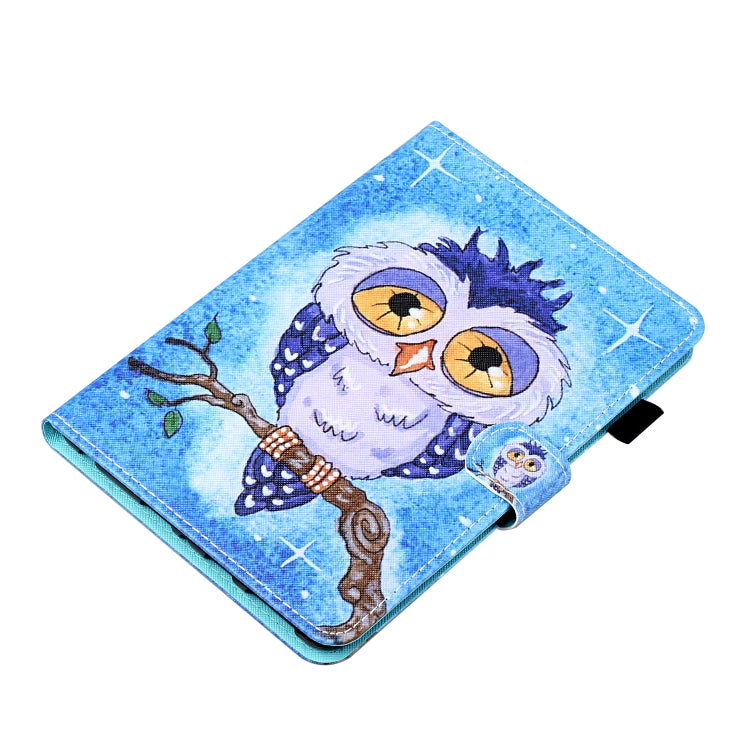For iPad Pro 11 2024 Coloured Drawing Stitching Smart Leather Tablet Case(Blue Owl) - iPad Pro 11 2024 Cases by PMC TechLife | Online Shopping South Africa | PMC TechLife | Buy Now Pay Later Mobicred