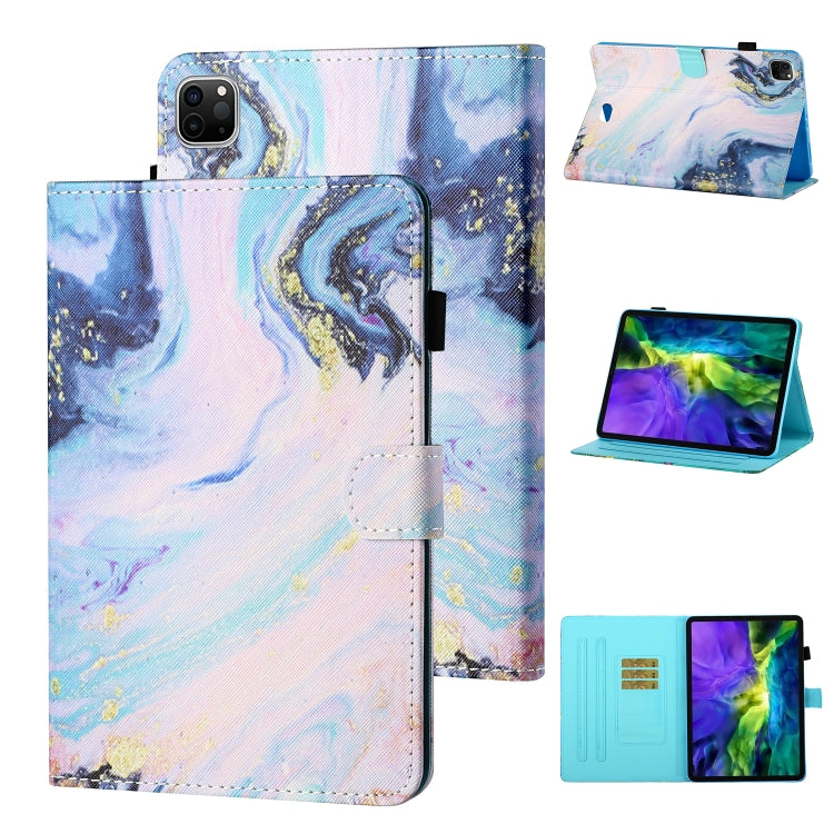 For iPad Pro 11 2024 Coloured Drawing Stitching Smart Leather Tablet Case(Quicksand) - iPad Pro 11 2024 Cases by PMC TechLife | Online Shopping South Africa | PMC TechLife | Buy Now Pay Later Mobicred