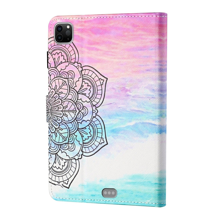 For iPad Pro 11 2024 Coloured Drawing Stitching Smart Leather Tablet Case(Colorful Mandala) - iPad Pro 11 2024 Cases by PMC TechLife | Online Shopping South Africa | PMC TechLife | Buy Now Pay Later Mobicred