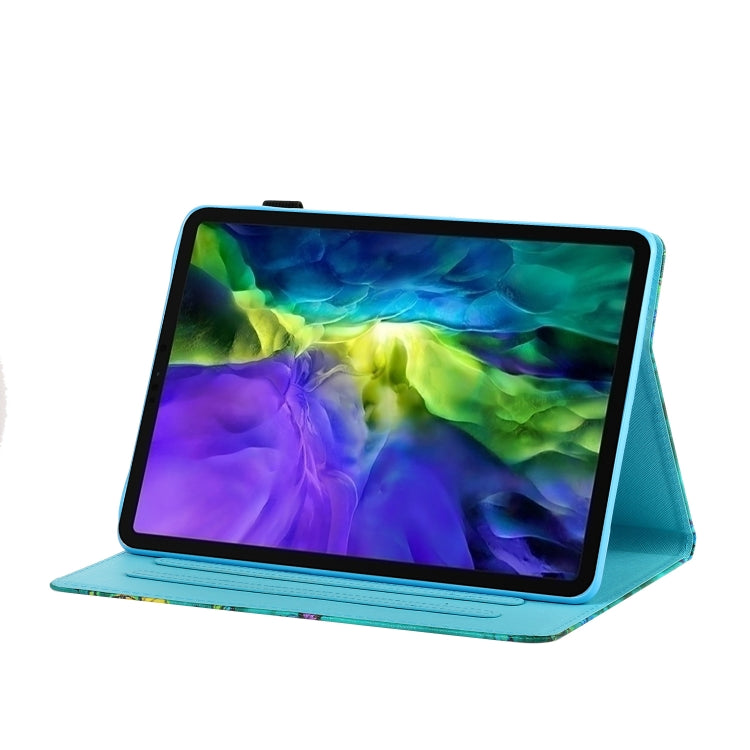 For iPad Pro 11 2024 Coloured Drawing Stitching Smart Leather Tablet Case(Tower and Butterflies) - iPad Pro 11 2024 Cases by PMC TechLife | Online Shopping South Africa | PMC TechLife | Buy Now Pay Later Mobicred