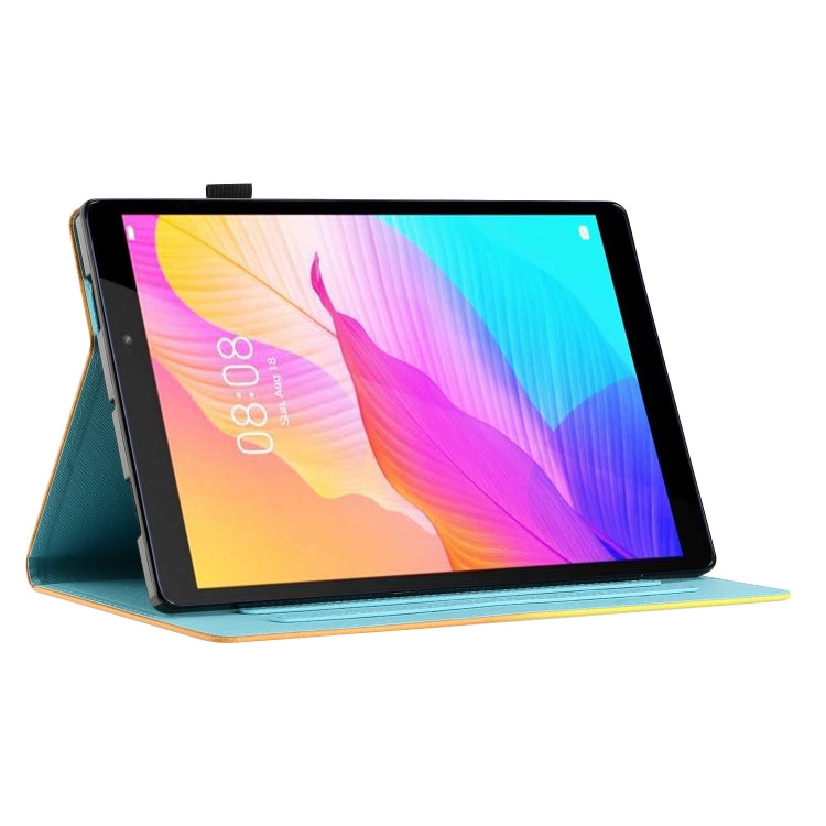 For iPad Pro 11 2024 Stitching Gradient Smart Leather Tablet Case(Orange Yellow) - iPad Pro 11 2024 Cases by PMC TechLife | Online Shopping South Africa | PMC TechLife | Buy Now Pay Later Mobicred