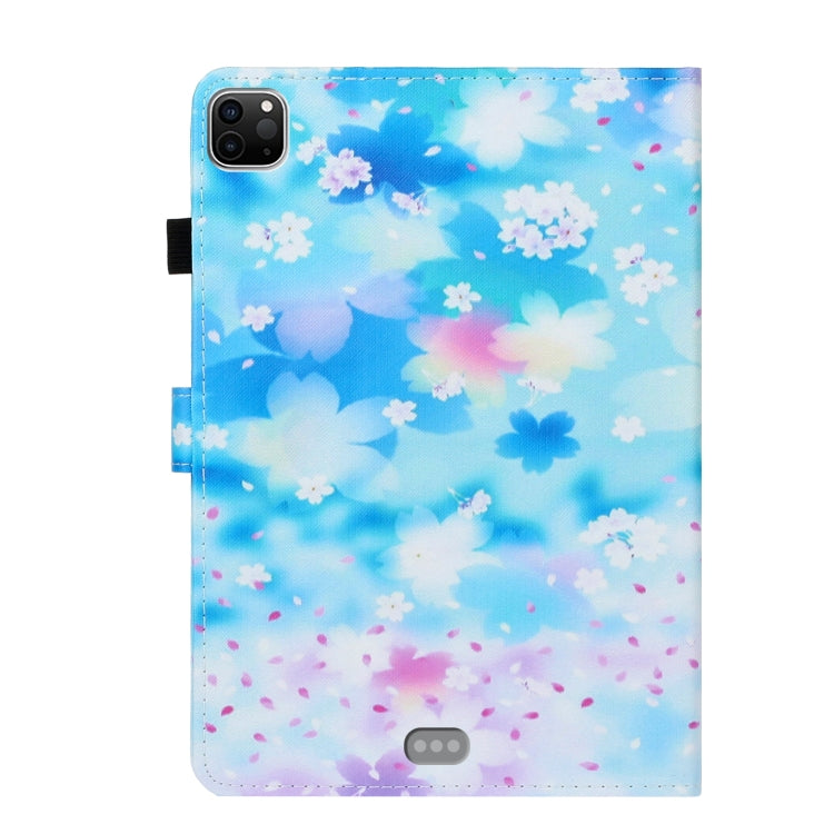 For iPad Pro 11 2024 Coloured Drawing Stitching Smart Leather Tablet Case(Petal Rain) - iPad Pro 11 2024 Cases by PMC TechLife | Online Shopping South Africa | PMC TechLife | Buy Now Pay Later Mobicred