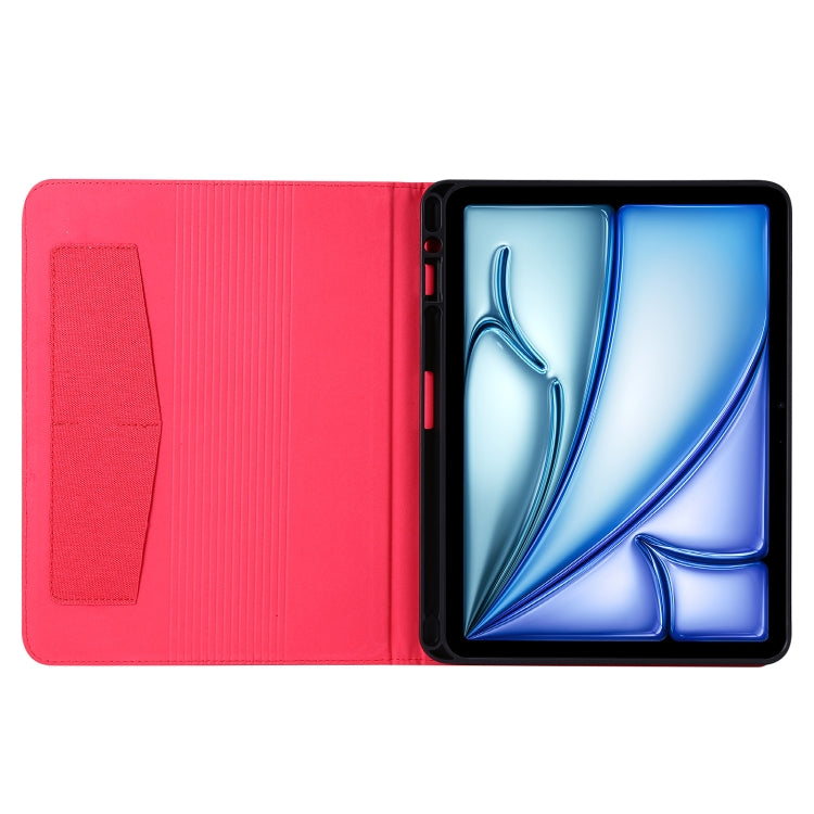 For iPad Air 11 2025 / 2024 Fabric Leather Tablet Case(Red) - iPad Air 11 2025 / 2024 Cases by PMC TechLife | Online Shopping South Africa | PMC TechLife | Buy Now Pay Later Mobicred