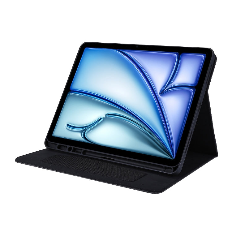 For iPad Air 11 2025 / 2024 Fabric Leather Tablet Case(Black) - iPad Air 11 2025 / 2024 Cases by PMC TechLife | Online Shopping South Africa | PMC TechLife | Buy Now Pay Later Mobicred