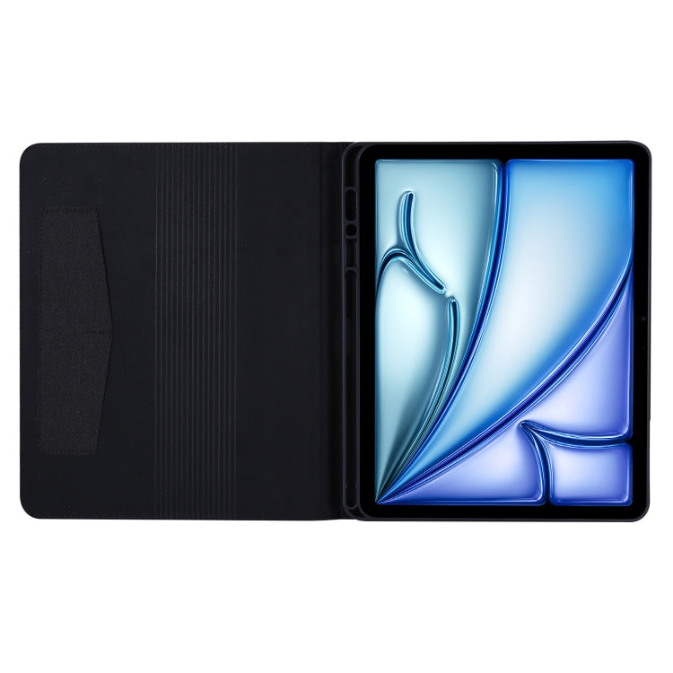 For iPad Air 11 2025 / 2024 Fabric Leather Tablet Case(Black) - iPad Air 11 2025 / 2024 Cases by PMC TechLife | Online Shopping South Africa | PMC TechLife | Buy Now Pay Later Mobicred