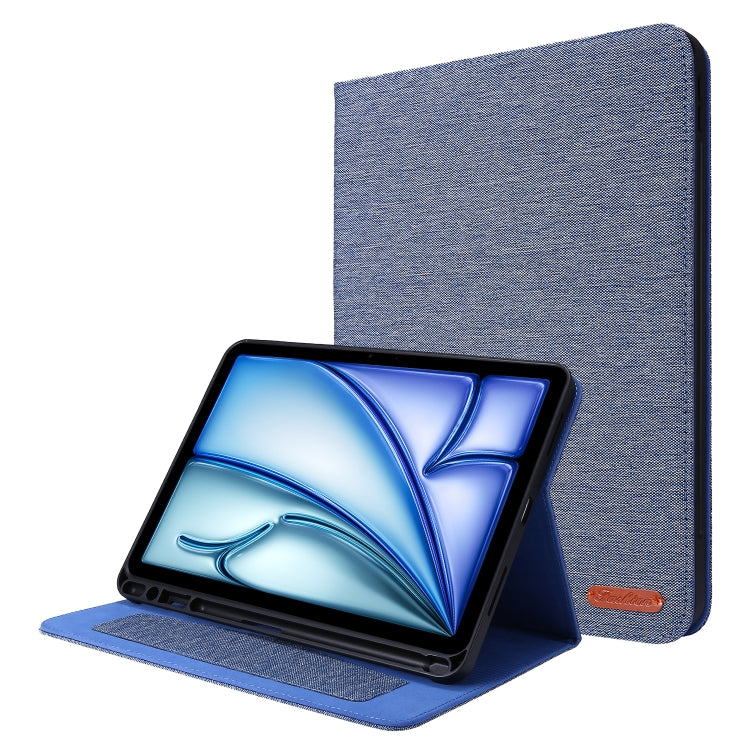 For iPad Air 13 2025 / 2024 Fabric Leather Tablet Case(Blue) - iPad Air 13 2025 / 2024 Cases by PMC TechLife | Online Shopping South Africa | PMC TechLife | Buy Now Pay Later Mobicred