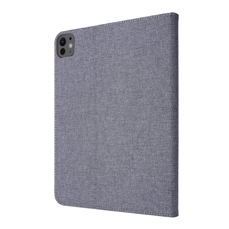 For iPad Air 13 2024 Fabric Leather Tablet Case(Grey) - iPad Air 13 2024 Cases by PMC TechLife | Online Shopping South Africa | PMC TechLife | Buy Now Pay Later Mobicred