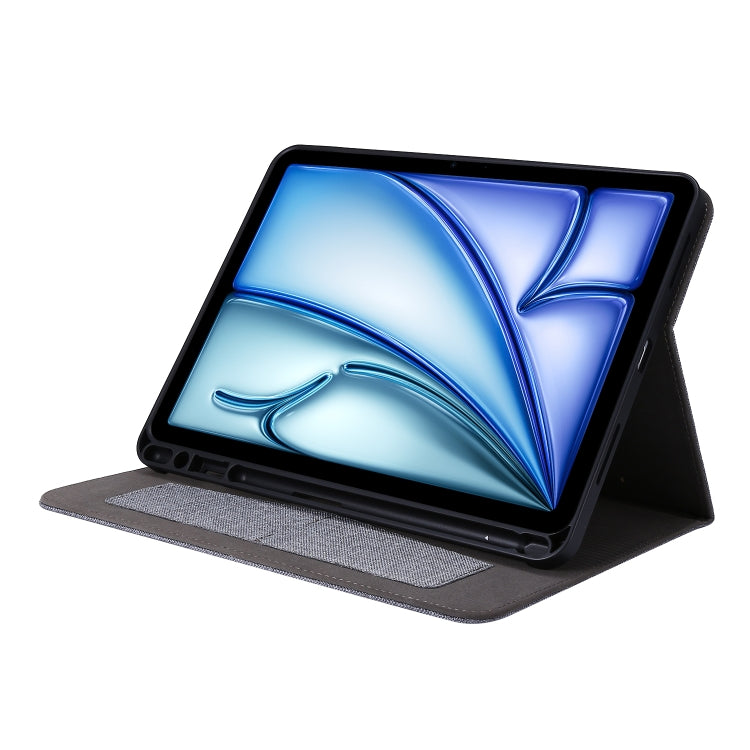 For iPad Air 13 2024 Fabric Leather Tablet Case(Grey) - iPad Air 13 2024 Cases by PMC TechLife | Online Shopping South Africa | PMC TechLife | Buy Now Pay Later Mobicred