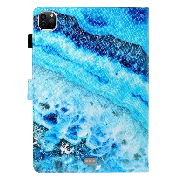 For iPad Pro 11 2024 Coloured Drawing Stitching Smart Leather Tablet Case(Blue Marble) - iPad Pro 11 2024 Cases by PMC TechLife | Online Shopping South Africa | PMC TechLife | Buy Now Pay Later Mobicred