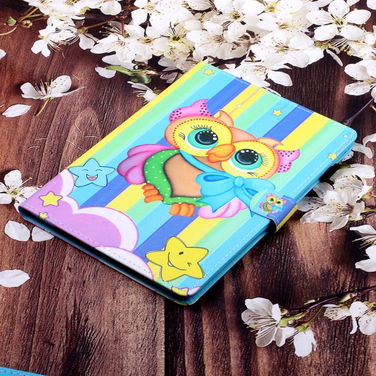 For iPad Pro 11 2024 Coloured Drawing Stitching Smart Leather Tablet Case(Rainbow Owl) - iPad Pro 11 2024 Cases by PMC TechLife | Online Shopping South Africa | PMC TechLife | Buy Now Pay Later Mobicred