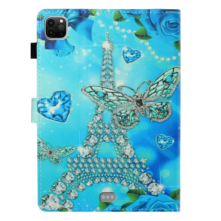 For iPad Pro 11 2024 Coloured Drawing Stitching Smart Leather Tablet Case(Butterfly Tower) - iPad Pro 11 2024 Cases by PMC TechLife | Online Shopping South Africa | PMC TechLife | Buy Now Pay Later Mobicred