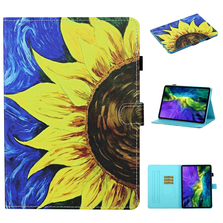 For iPad Pro 11 2024 Coloured Drawing Stitching Smart Leather Tablet Case(Sunflower) - iPad Pro 11 2024 Cases by PMC TechLife | Online Shopping South Africa | PMC TechLife | Buy Now Pay Later Mobicred