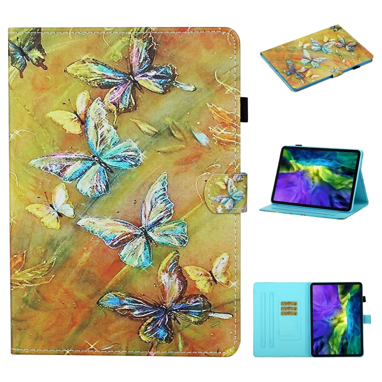 For iPad Pro 11 2024 Coloured Drawing Stitching Smart Leather Tablet Case(Butterfly) - iPad Pro 11 2024 Cases by PMC TechLife | Online Shopping South Africa | PMC TechLife | Buy Now Pay Later Mobicred