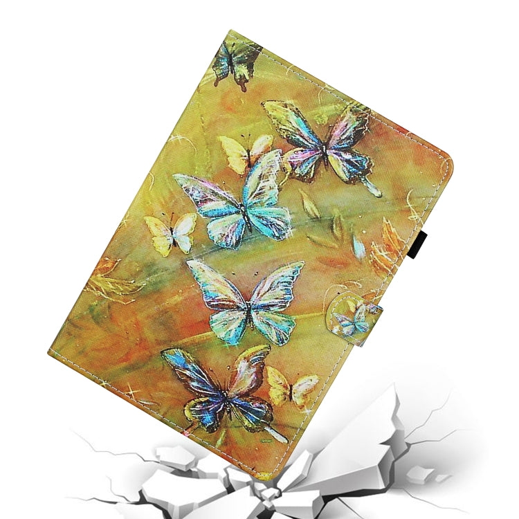 For iPad Pro 11 2024 Coloured Drawing Stitching Smart Leather Tablet Case(Butterfly) - iPad Pro 11 2024 Cases by PMC TechLife | Online Shopping South Africa | PMC TechLife | Buy Now Pay Later Mobicred