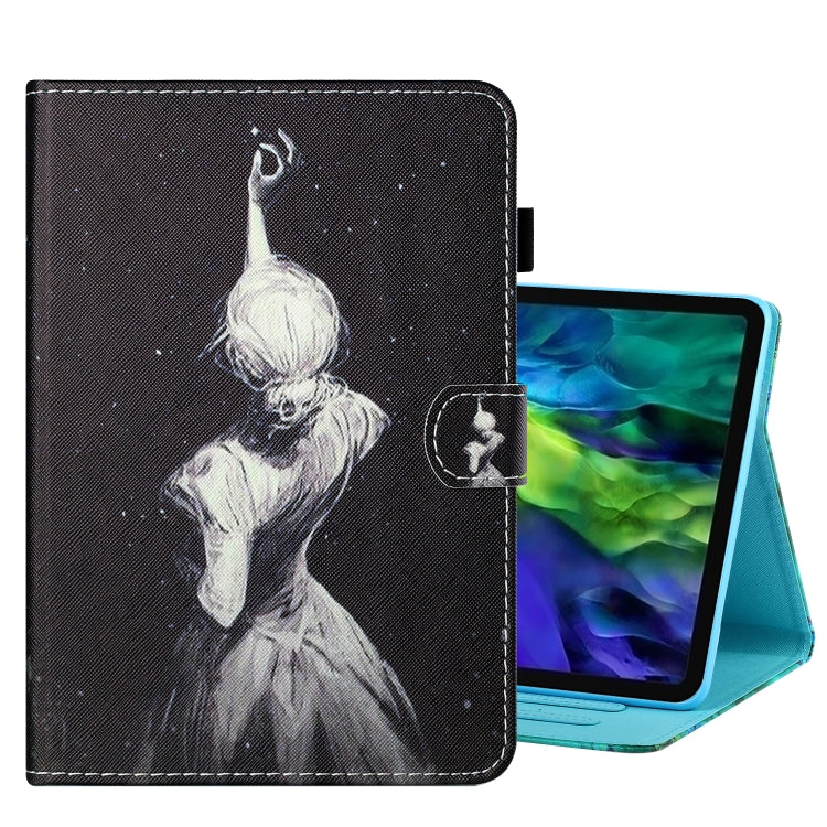 For iPad Pro 11 2024 Coloured Drawing Stitching Smart Leather Tablet Case(Girl) - iPad Pro 11 2024 Cases by PMC TechLife | Online Shopping South Africa | PMC TechLife | Buy Now Pay Later Mobicred