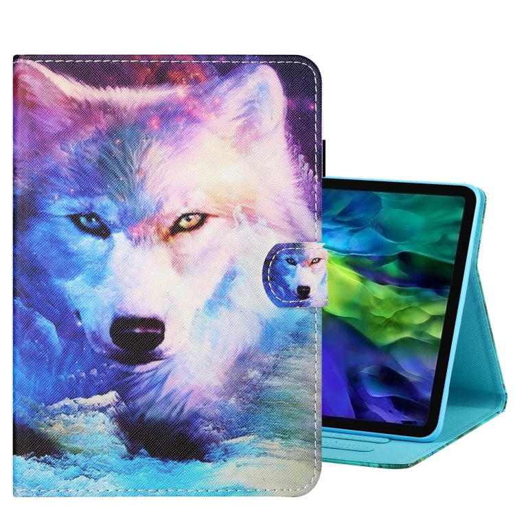 For iPad Pro 11 2024 Coloured Drawing Stitching Smart Leather Tablet Case(Wolf) - free shipping - PMC TechLife - Order now!