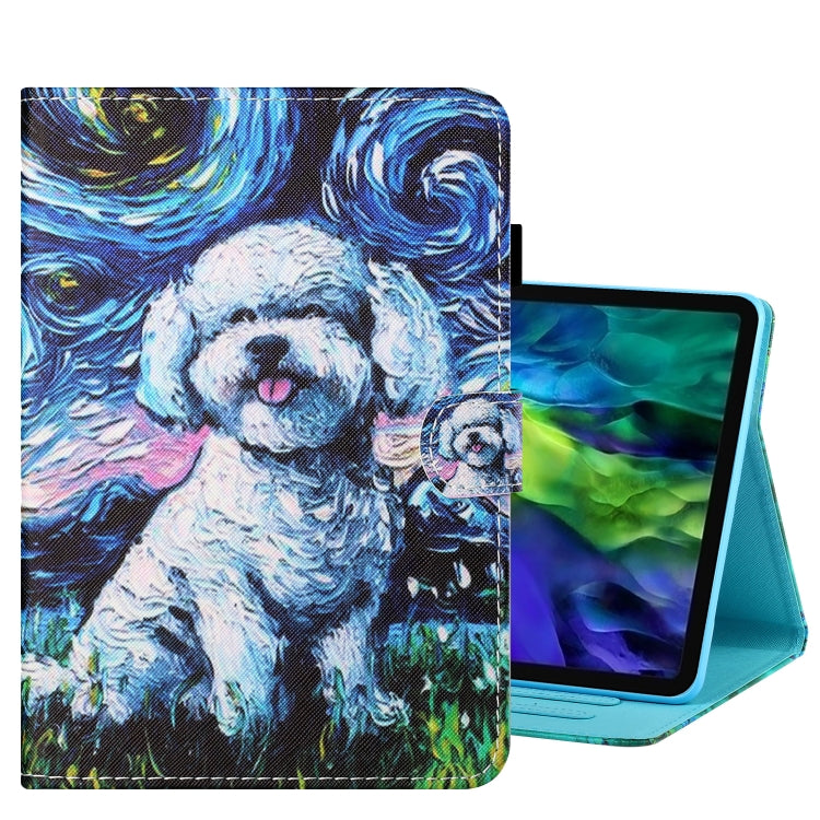 For iPad Pro 11 2024 Coloured Drawing Stitching Smart Leather Tablet Case(Dog) - iPad Pro 11 2024 Cases by PMC TechLife | Online Shopping South Africa | PMC TechLife | Buy Now Pay Later Mobicred