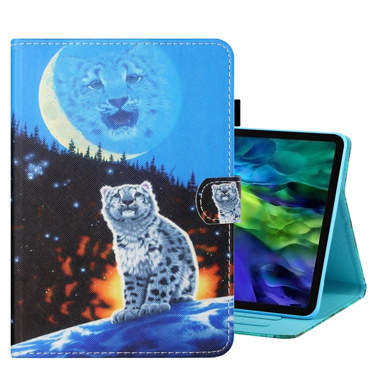 For iPad Pro 11 2024 Coloured Drawing Stitching Smart Leather Tablet Case(Moon Tiger) - iPad Pro 11 2024 Cases by PMC TechLife | Online Shopping South Africa | PMC TechLife | Buy Now Pay Later Mobicred