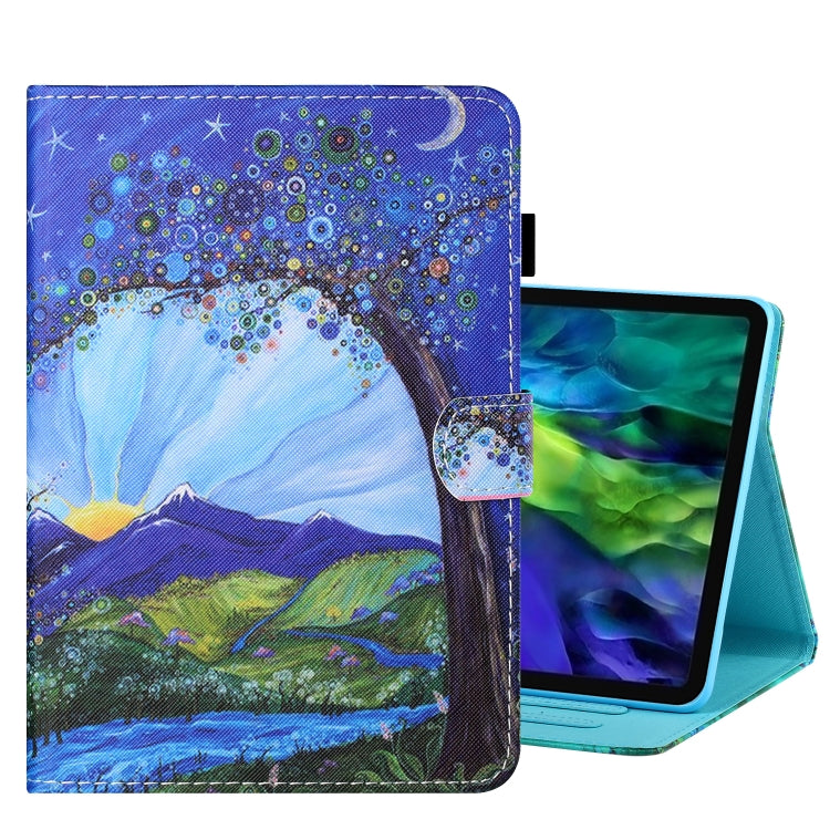 For iPad Pro 11 2024 Coloured Drawing Stitching Smart Leather Tablet Case(Mountain View) - iPad Pro 11 2024 Cases by PMC TechLife | Online Shopping South Africa | PMC TechLife | Buy Now Pay Later Mobicred