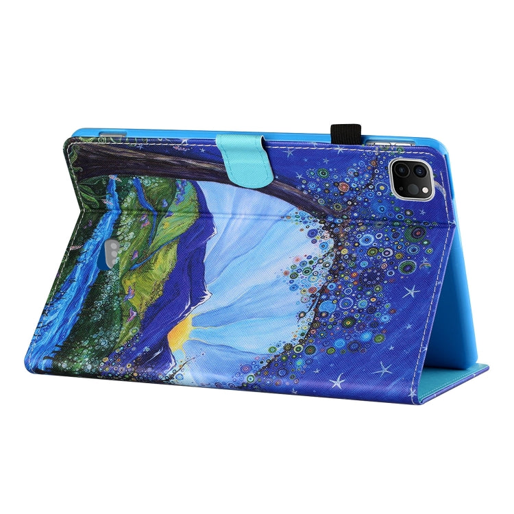 For iPad Pro 11 2024 Coloured Drawing Stitching Smart Leather Tablet Case(Mountain View) - iPad Pro 11 2024 Cases by PMC TechLife | Online Shopping South Africa | PMC TechLife | Buy Now Pay Later Mobicred