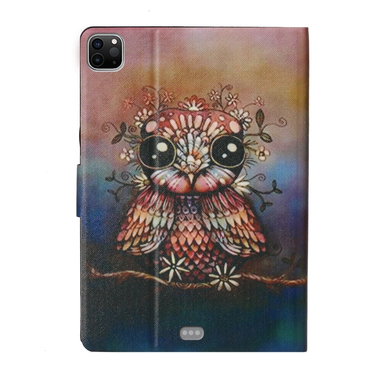 For iPad Pro 11 2024 Voltage Coloured Drawing Smart Leather Tablet Case(Owl) - iPad Pro 11 2024 Cases by PMC TechLife | Online Shopping South Africa | PMC TechLife | Buy Now Pay Later Mobicred