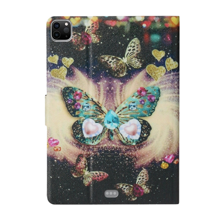 For iPad Pro 11 2024 Voltage Coloured Drawing Smart Leather Tablet Case(Butterflies) - iPad Pro 11 2024 Cases by PMC TechLife | Online Shopping South Africa | PMC TechLife | Buy Now Pay Later Mobicred