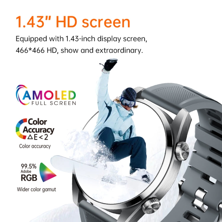 WS-11 1.43 inch IP67 Sport Smart Watch, Support Bluetooth Call / Sleep / Blood Oxygen / Heart Rate / Blood Pressure Health Monitor(Black) - Smart Watches by PMC TechLife | Online Shopping South Africa | PMC TechLife | Buy Now Pay Later Mobicred